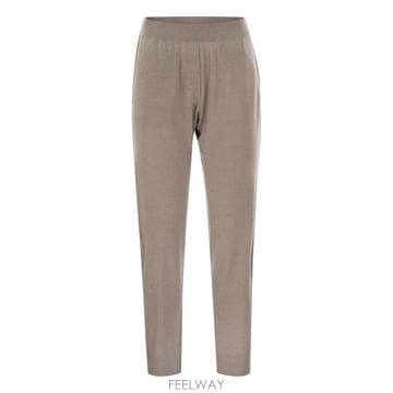 Brunello Cucinelli 25FW ���ڷ� ��ġ�ڸ� ����ũ�� ����Ʈ ����Ʈ ĳ�ù̾� �� ��ũ trousers M41845999PC9725FW ���ڷ� ��ġ�ڸ� ����ũ�� ����Ʈ ����Ʈ ĳ�ù̾�