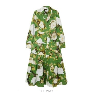 ERDEM 26SS ERDEM ���� �巹�� PF25D91850123002PAINTEDROSEBOUQUETOLIVEGRE26SS ERDEM ���� �巹�� PF25D91850123002PAINTEDROSEBOUQ
