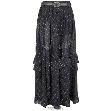 Self Portrait 26SS Self portrait ���� �� ����� Chiffon ���̽� Maxi ��ĿƮ RS26196XSKB26SS Self portrait ���� �� ����� Chiffon ���̽� Maxi 