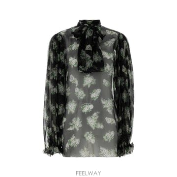 Dolce&Gabbana ��ü�ذ��ٳ� ��ũ ž with floral motif F7BW1TIS12OHX6BT TP578083027��ü�ذ��ٳ� ��ũ ž with floral motif F7BW1TIS12OHX6B