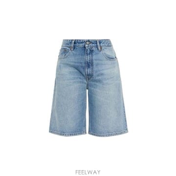 메종 마르지엘라 롱 데님 버뮤다 쇼츠 블루