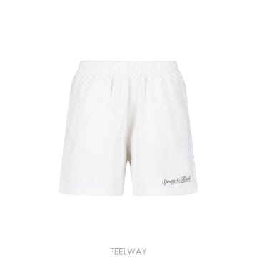 스포티하고 고급스러운 로고 엘라스틱 허리 반바지 SH03975325WH01 WHITENAVY TP979261