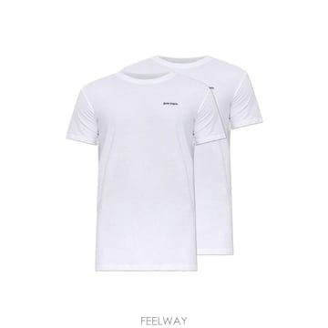 팜 엔젤스 로고 프린트 티셔츠 2장 세트 PLA1UMBTS01BI0 WHITE TP979492282