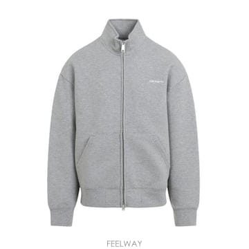 Carhartt WIP 알다 지퍼 스웨트 재킷 I036056 00DXX03GREYHEATHERWHITE TP