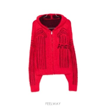 에리스 fluffly column chenille reversible zip thru hoodie 12269