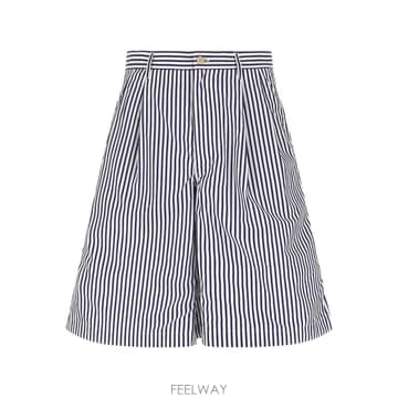 꼼데가르송 스트라이프 플리츠 쇼츠