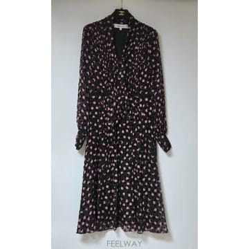 정가 598달러! DVF 다이앤 본 퍼스텐버그 ALEKA 도트 스트링 원피스 (2)