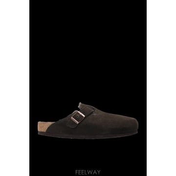 Birkenstock BIRKENSTOCK Boston VL Shearling suede slides 10205670MOCHA TBIRKENSTOCK Boston VL Shearling suede slides 10205670M
