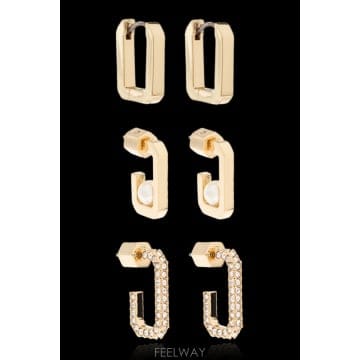 | Other Brand | 26SS ALL SAINTS �� of three pairs of earrings 555997GLD128 TP26SS ALL SAINTS �� of three pairs of earrings 555997GL