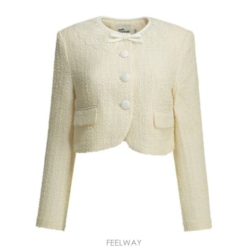 Self Portrait 26FW Self portrait boucle �������� with ���̽� details PF26002JCCRE26FW Self portrait boucle �������� with ���̽� details