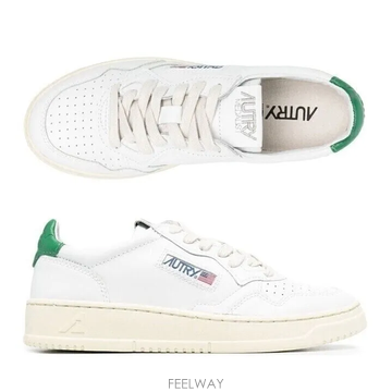 [당일]24FW 메달리스트 스니커즈 화이트 그린탭 AULW LL20