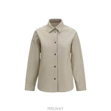 해외 이태리배송 AW26 몽클레르 여성 퀼팅 체인 모티브 패딩 셔츠 재킷 L20932F00011597YF_F