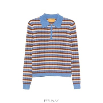 | Other Brand | Guest In Residence striped zip up polo sweater 1212797091866Guest In Residence striped zip up polo sweater 1212797