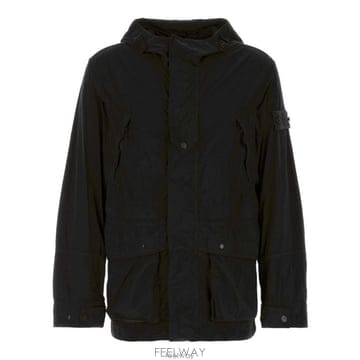 26 FW 스톤 아일랜드 숏슬리브 후드 자켓 블랙 V0029 L2S15Q100024S00F6