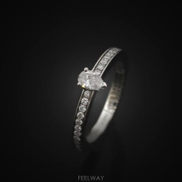 쇼메 트리옹프 플래티늄 다이아 반지 48호 2.1mm