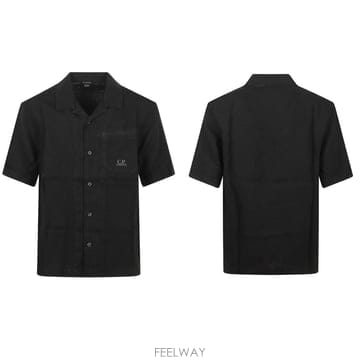 국내배송 [엔드럭스] 26SS CP컴퍼니 남성 반팔 리넨 셔츠 20CMSH258A