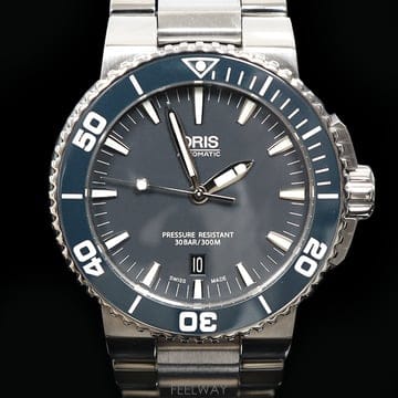 Oris(오리스) 01 733 7653 4155-07 43MM 스틸 오토매틱 청판 AQUIS 아퀴스 데이트