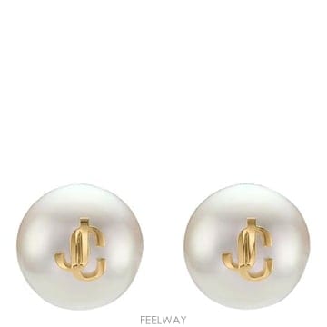 Jimmy Choo 26FW ������ �̾ MAXI PEARL STUDS DXQGOLD WHITE26FW ������ �̾ MAXI PEARL STUDS DXQGOLD WHITE
