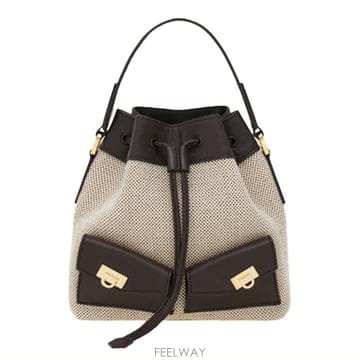 [비엔비명품관] FERRAGAMO 페라가모 여성 허그 멀티포켓 버킷백 크로스백