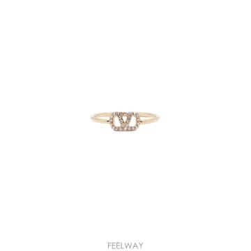 발렌티노 5W2J0X03YCW 가라바니 시그니처 브이로고 금장메탈 크리스탈 반지-12호aa66310
