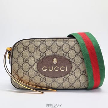 Gucci(구찌) 476466 베이지 GG 수프림 캔버스 금장 네오 빈티지 메신저 숄더백