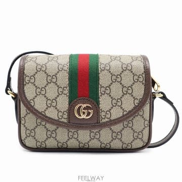 Gucci(구찌) 772239 베이지/애보니 GG 수프림 캔버스 WEB 오피디아 미니 숄더백