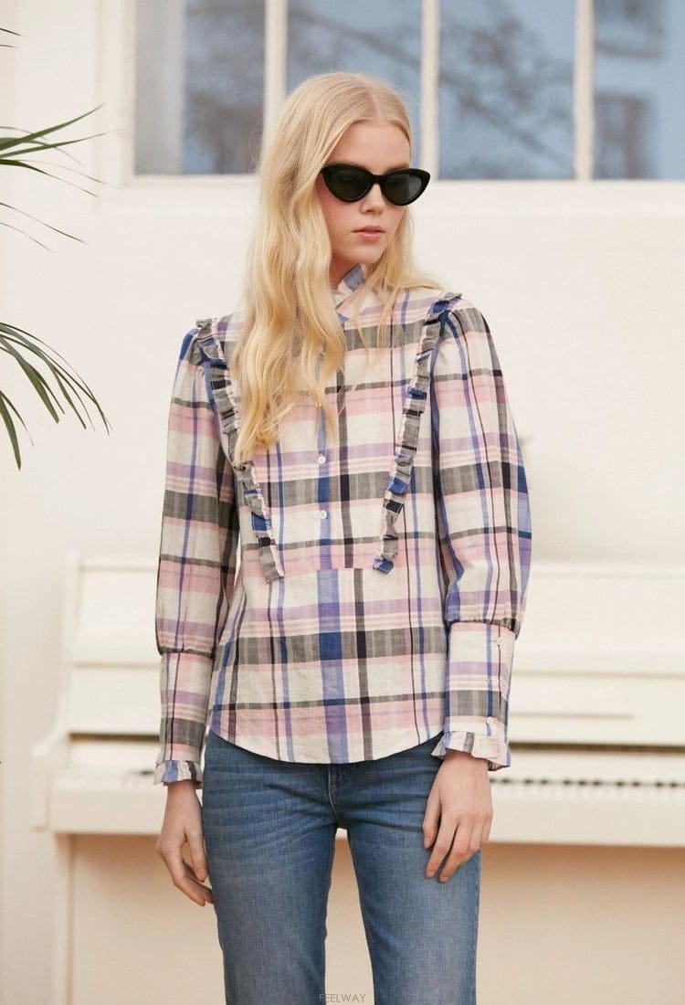 Claudie Pierlot ���ε��ǿ��� üũ ���� ����콺 36���ε��ǿ��� üũ ���� ����콺 36