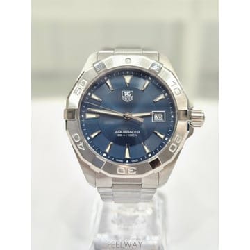 태그호이어 아쿠아레이서 쿼츠 청판 41mm 시계 WAY1112