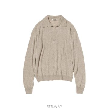 오라리 캐시미어 폴로 셔츠 A26SP04SCTOPBEIGE B0192024512