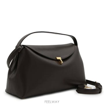토템 블랙 레더 TLOCK 탑 핸들 백 244WAL956LE0025 B0482041821
