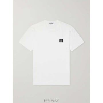 스톤 아일랜드 LOGOAPPLIQUED 가먼트다이드 코튼-저지 티셔 B0082184869
