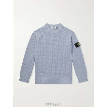 스톤 아일랜드 LOGOAPPLIQUED 리브드 코튼블렌드 스웨터 L B0082184877