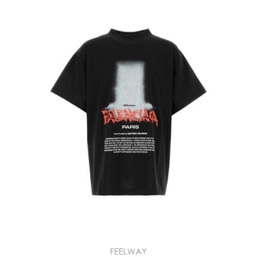 발렌시아가 오버사이즈 티셔츠 850345TUVO4 1000 B0442184751
