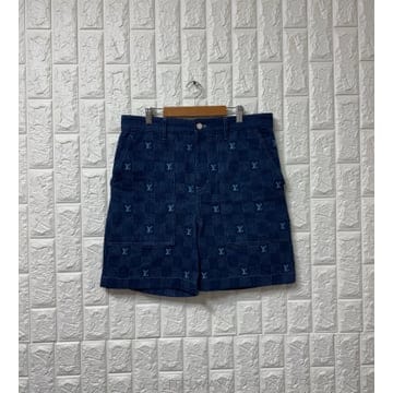 루이비통 엠브로이더드 다미에 데님 쇼츠
