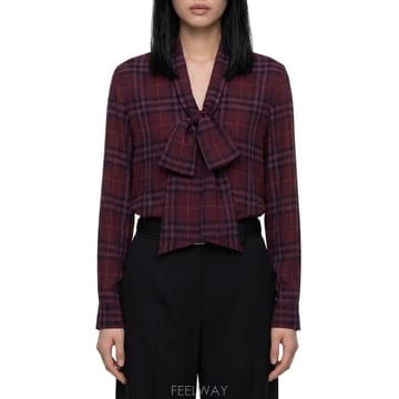 26 F/W 버버리 RHIANNON 체크 셔츠 WITH 스카프 813 B0022253956