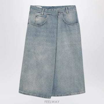 26 F/W 메종 마르지엘라 미디 랩 스커트 인 블루 데님 S51ME B0052254314