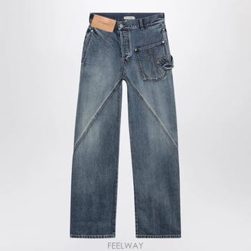 26 F/W JW 앤더슨 워크웨어 트위스트 미드 블루 코튼 진 DT0 B0052254336