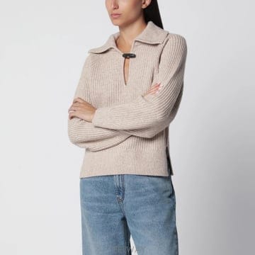 26 F/W 이자벨 마랑 베이지 울 & 캐시미어 스웨터 PU0949F B0052254379