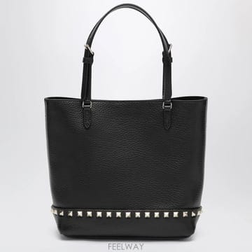 26 F/W 발렌티노 스몰 락스터드 쇼퍼 백 인 블랙 레더 9W2B0 B0052254421