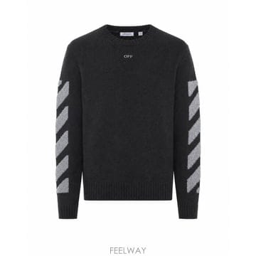 26 F/W 오프화이트 디아고날 FUZZY 스웨터 OMHE087F26 B0012254492