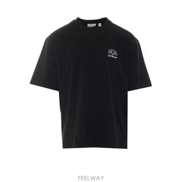 26 F/W 오프화이트 OFFLINE 하프 애로우 티셔츠 OMAA12 B0012254506