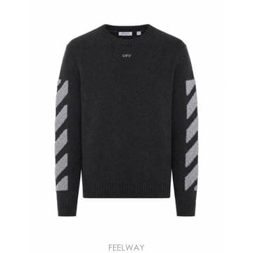 26FW 오프화이트 스웨터 OMHE087F26KNI002 010 Grey