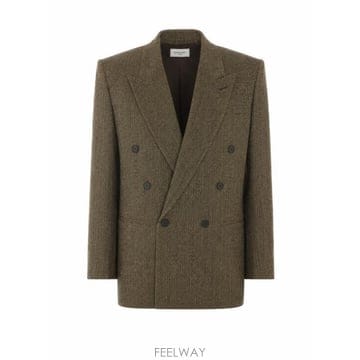 26FW 생로랑 수트 자켓 859880 Y3L222012 Brown