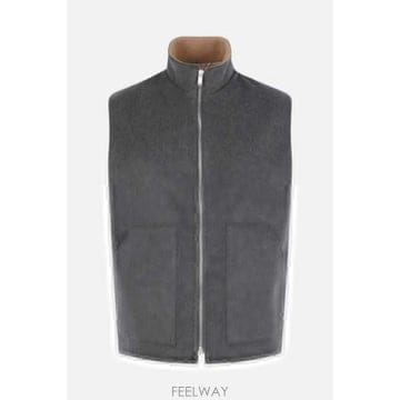 [E32]라르디니 ACSPIKEACSP67642940 남성 조끼 베스트자켓 LARDINI wool and c