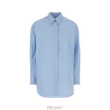 [X45]질샌더 J03DL0223J45342 458 여성 셔츠 남방 블라우스 Light blue poplin