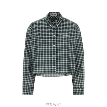 [X45]미우미우 MK1659SOOO19U3 F0A8Z 여성 셔츠 남방 블라우스 Embroidered cot