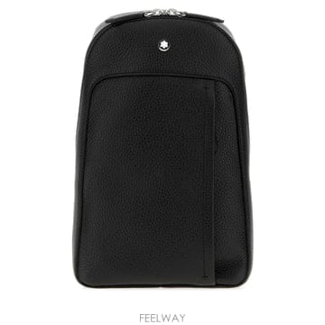 Montblanc [X45]������ 222885 000 ���� ��Ʈ�� ���۹� ũ�ν��� Black leather crossbody[X45]������ 222885 000 ���� ��Ʈ�� ���۹� ũ�ν��� Bla