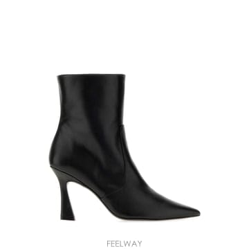 Stuart Weitzman [X45]��Ʃ��Ʈ�������� SJ451 BLK ���� ��Ŭ���� �̵� �պ��� �����̺��� Black leather V[X45]��Ʃ��Ʈ�������� SJ451 BLK ���� ��Ŭ���� �̵� ��
