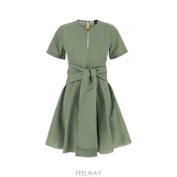 Loewe [X45]�ο��� S616Y09XB7 SAGE ���� ���ǽ� �� �̵� �̴� �巹�� Sage green visco[X45]�ο��� S616Y09XB7 SAGE ���� ���ǽ� �� �̵� �̴� 
