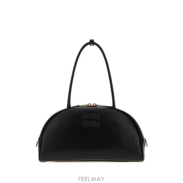 [X45]미우미우 5BB1942CRW F0002 여성 토트백 쇼퍼백 탑핸들백 핸드백 Black leather